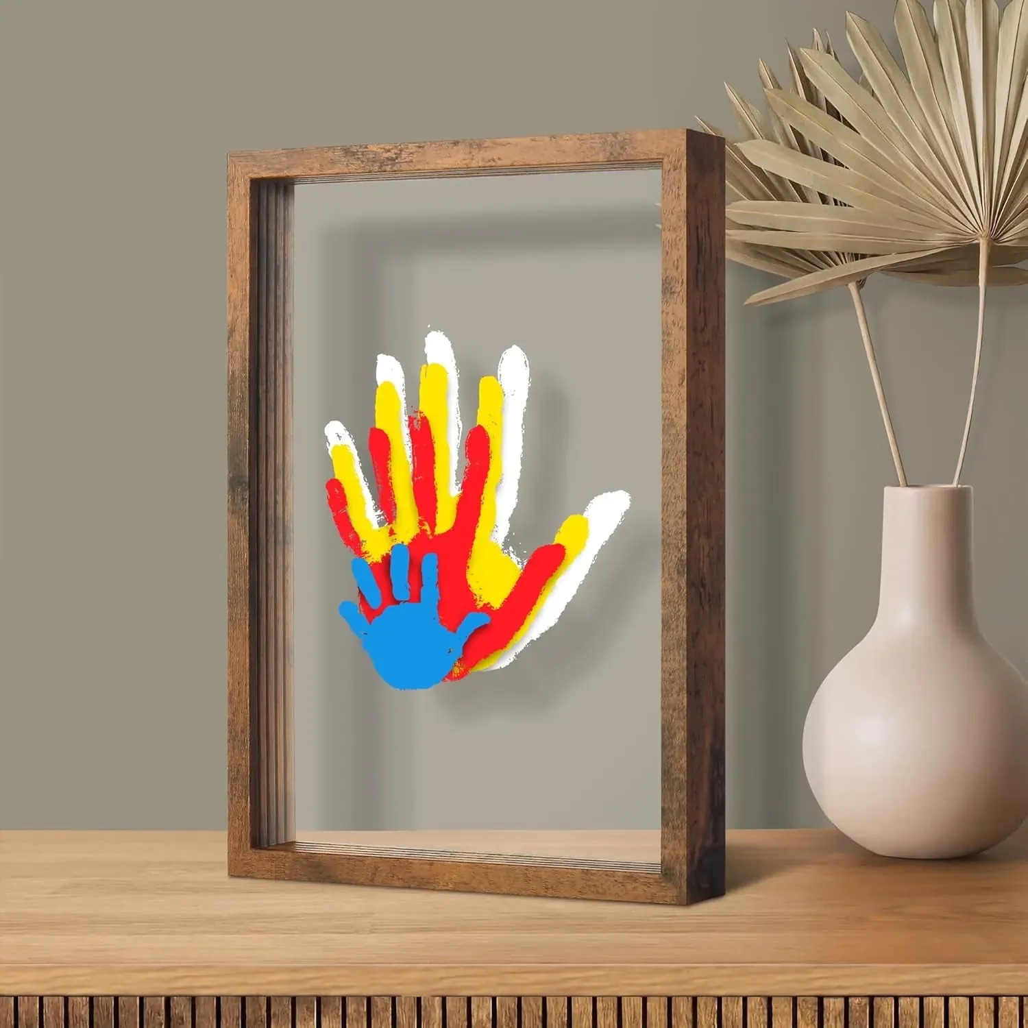 Family Handprint Kit — DIY Keepsake Frame with 6 Non-Toxic Paints (2-Pack)